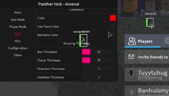 arsenal script roblox pantherhub hack