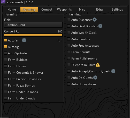 andromeda autofarm bee swarm simulator