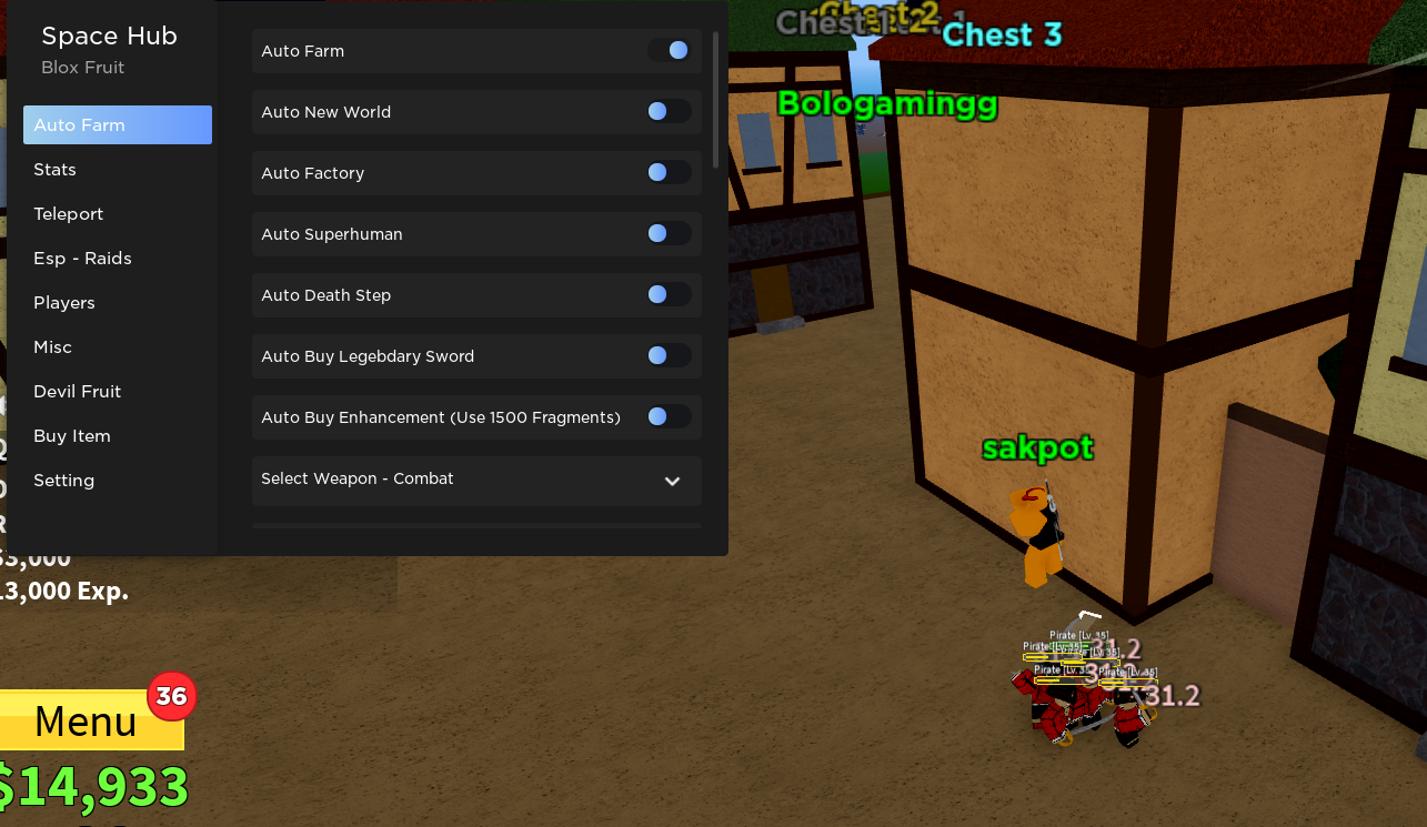 Hack Script Roblox Blox Fruits Script Vape V4 Sakpot