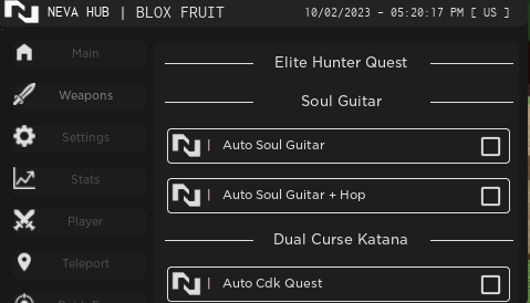  KEYLESS Blox Fruits Script Neva Hub GUI Script