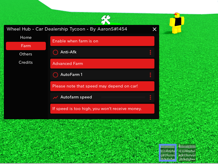 Car Dealership Tycoon wheel hub exploit