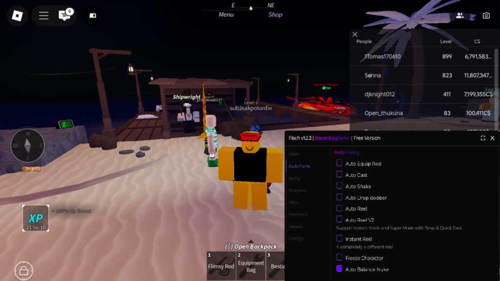Roblox Fisch Script Lunor Hub GUI