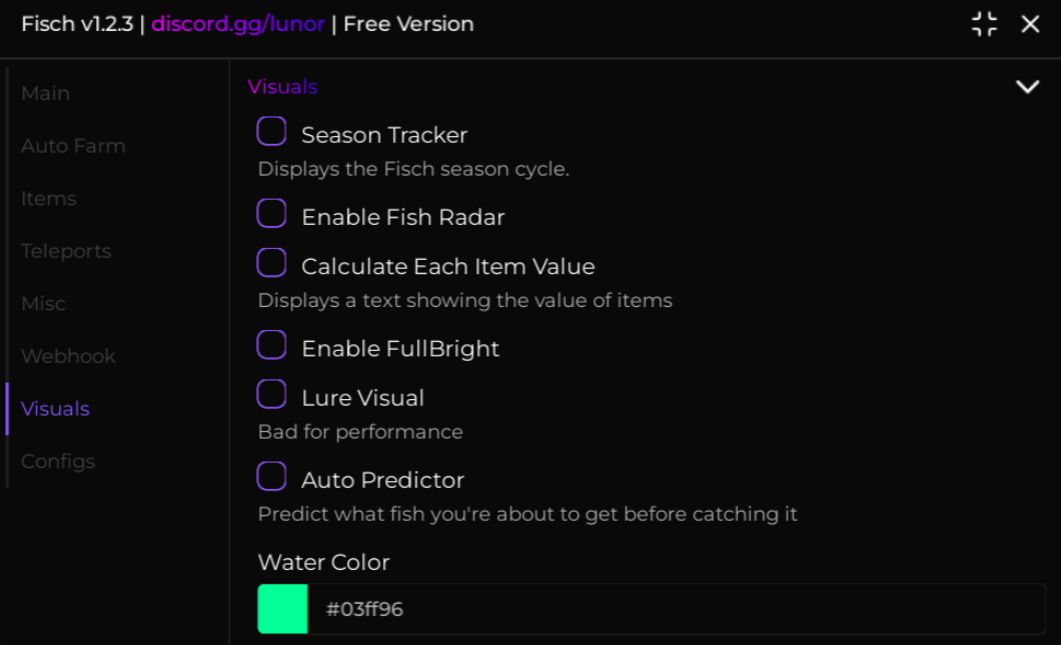 Roblox Fisch Script Lunor Hub GUI