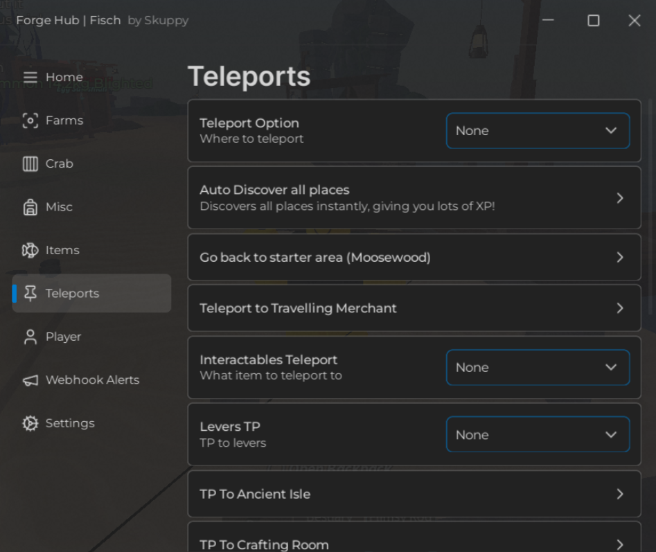 Roblox Fisch Script Forge Hub GUI