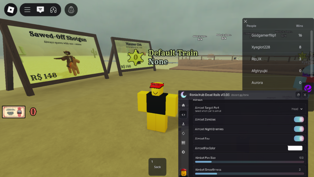 Roblox Dead Rails Script Ronix Hub GUI