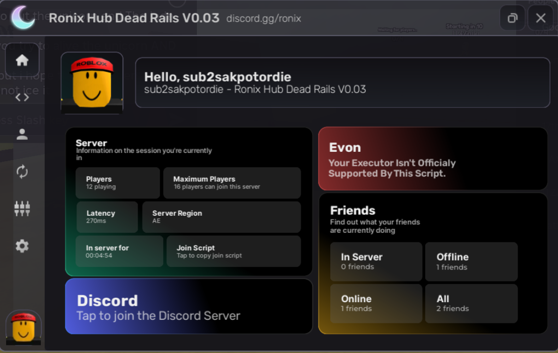 Roblox Dead Rails Script Ronix Hub GUI
