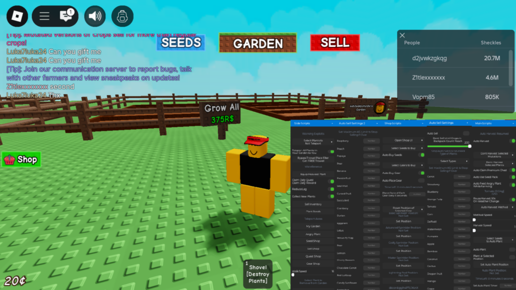 Roblox Grow A Garden Script Ameicaa Hub GUI