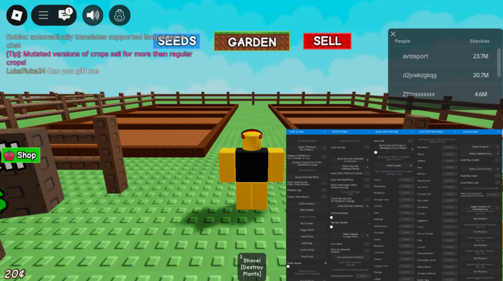 Roblox Grow A Garden Script Ameicaa Hub GUI