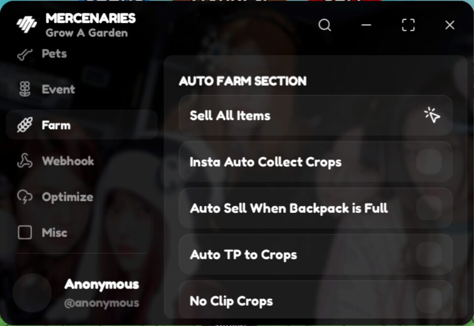 mercenaries grow a garden script