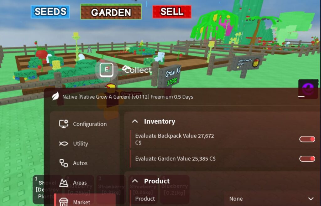 grow a garden script gui