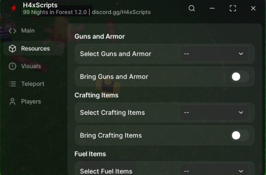  KEYLESS 99 Nights in the Forest H4xscripts Script GUI