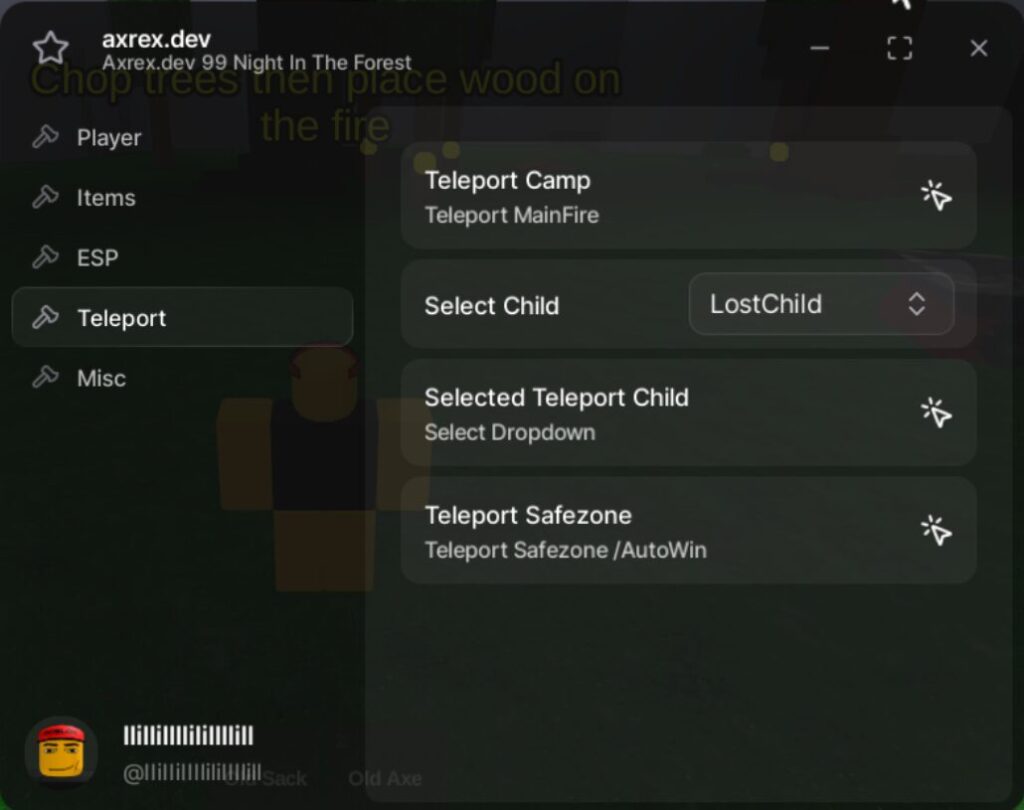 OP 99 Nights in The Forest Script Axrex AUTO WIN GUI