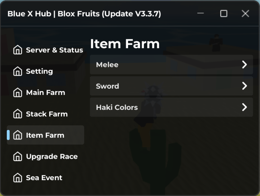 blue x blox fruits gui script