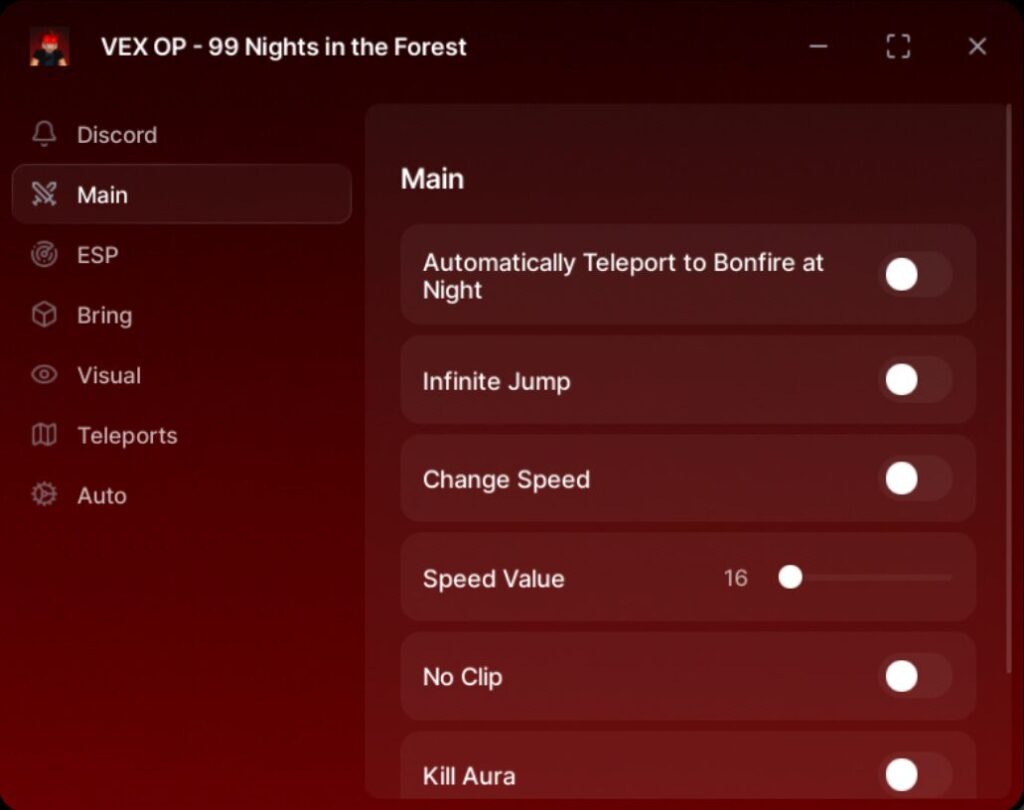Roblox 99 Nights in The Forest NO KEY Autofarm Script Vex OP