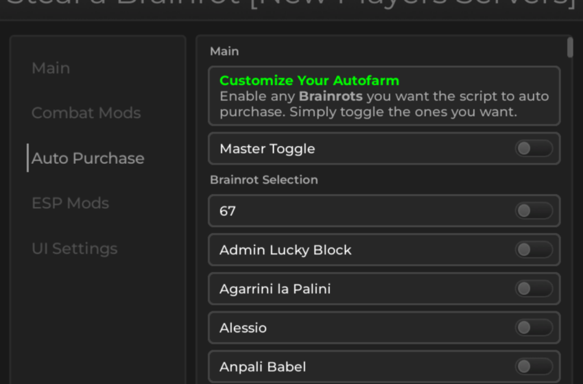  BEST Steal A Brainrot Script GUI With INSTANT STEAL!